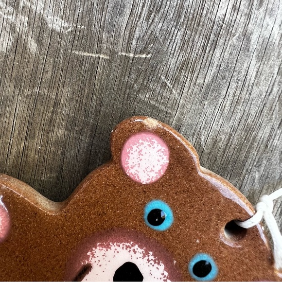 Vintage Ceramic Pottery Wind Chimes with Teddy Bears and Hearts Hand Painted - Picture 10 of 13